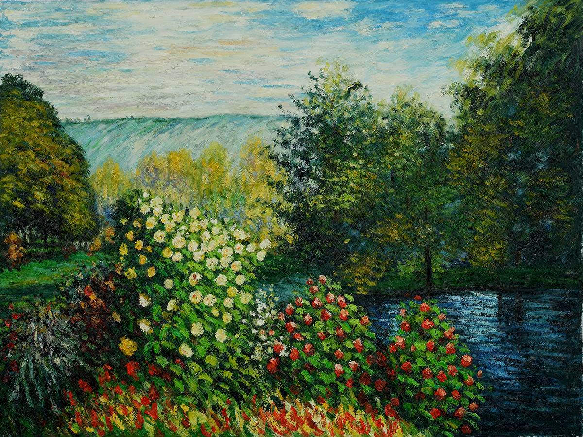 Corner Of The Garden At Montgeron-Claude Monet Painting - Click Image to Close